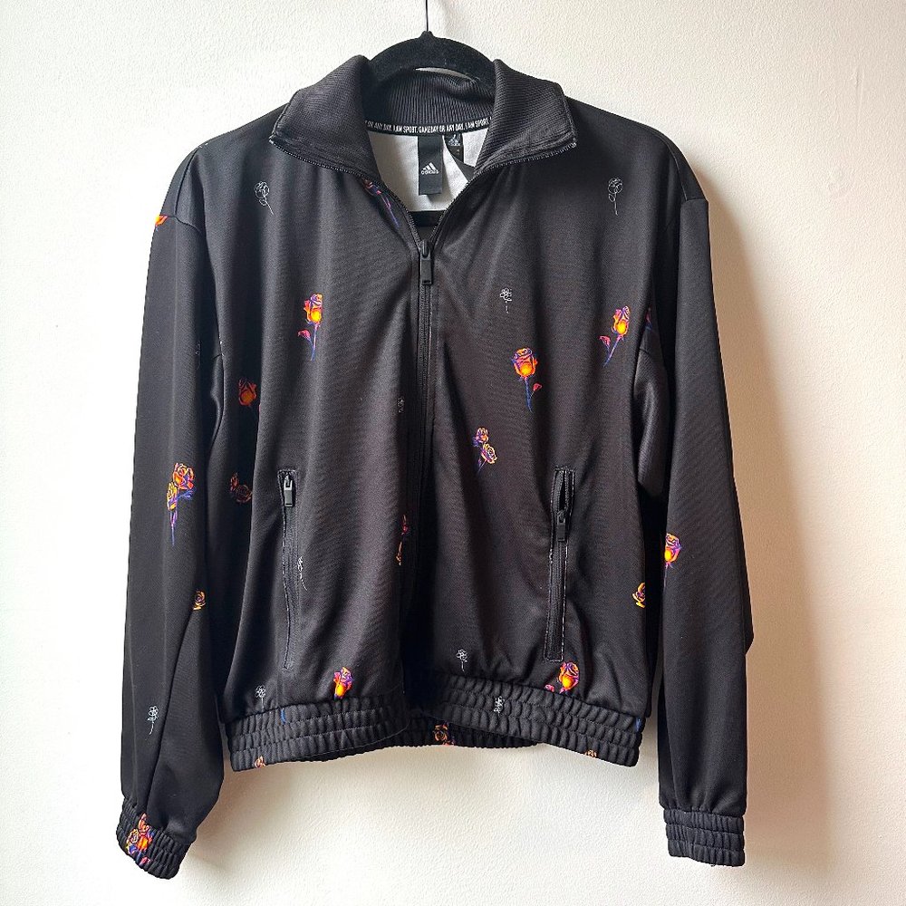 NWOT Adidas zip-up Jacket- Roses - Picture 2 of 4